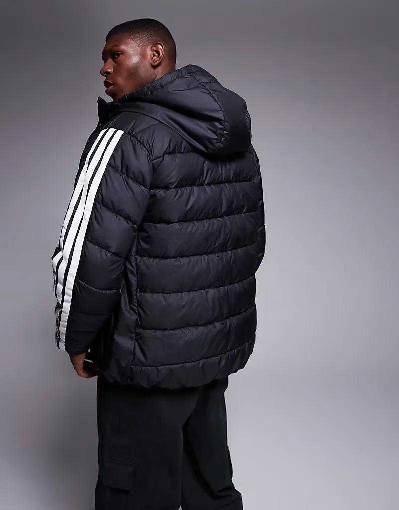Пуховая куртка с тремя полосками Adidas Originals, черный — фото 2