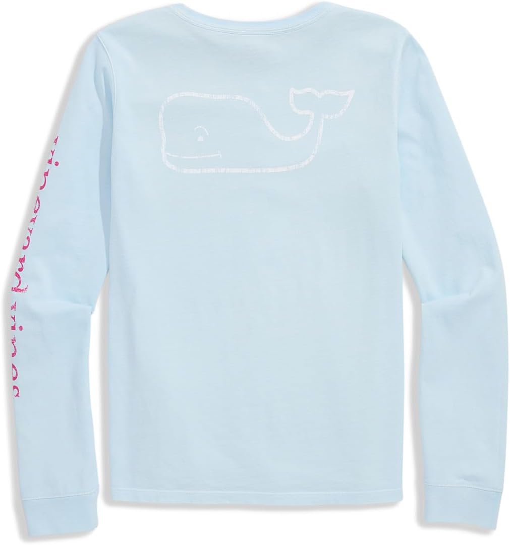 Футболка Vineyard Vines Kids Long Sleeve Pocket Tee, цвет Ice Water — фото 2