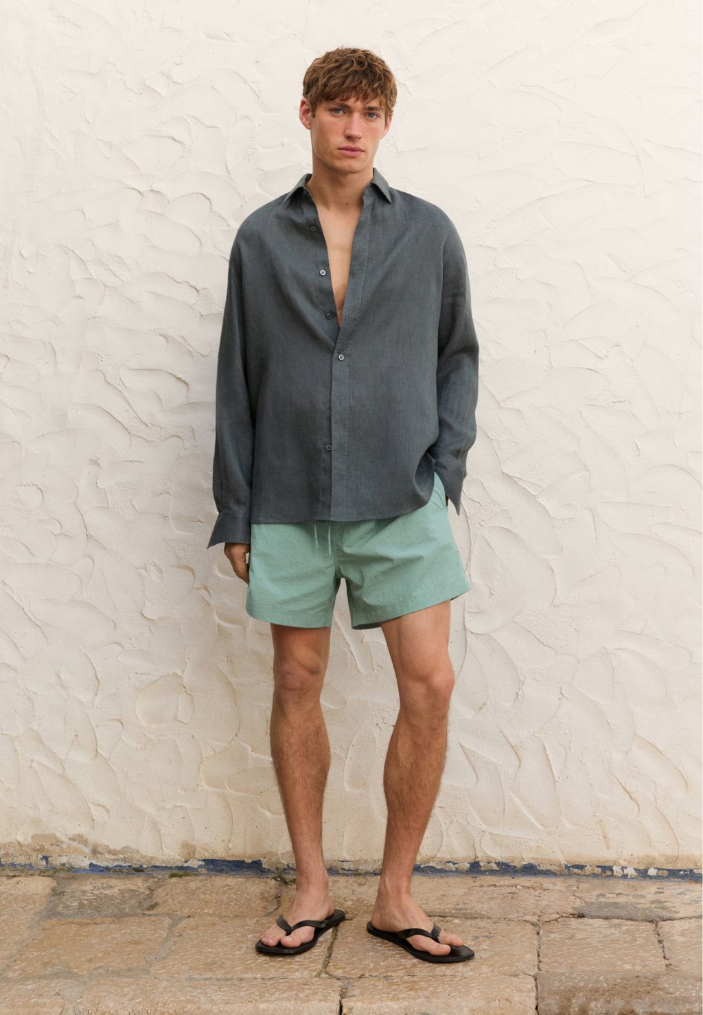 

Шорты для плавания PLAIN Massimo Dutti, бирюзовый