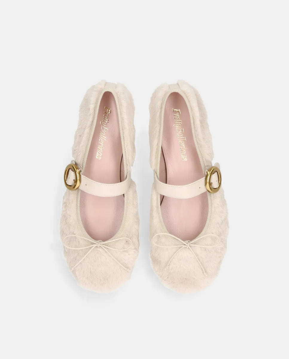 Женские балетки Georgia из мягкого синтетического меха Pretty Ballerinas, белый — фото 2