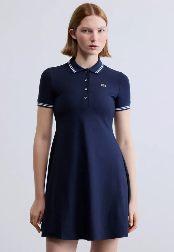 Платье трикотажное Lacoste Navy Blue/Flour