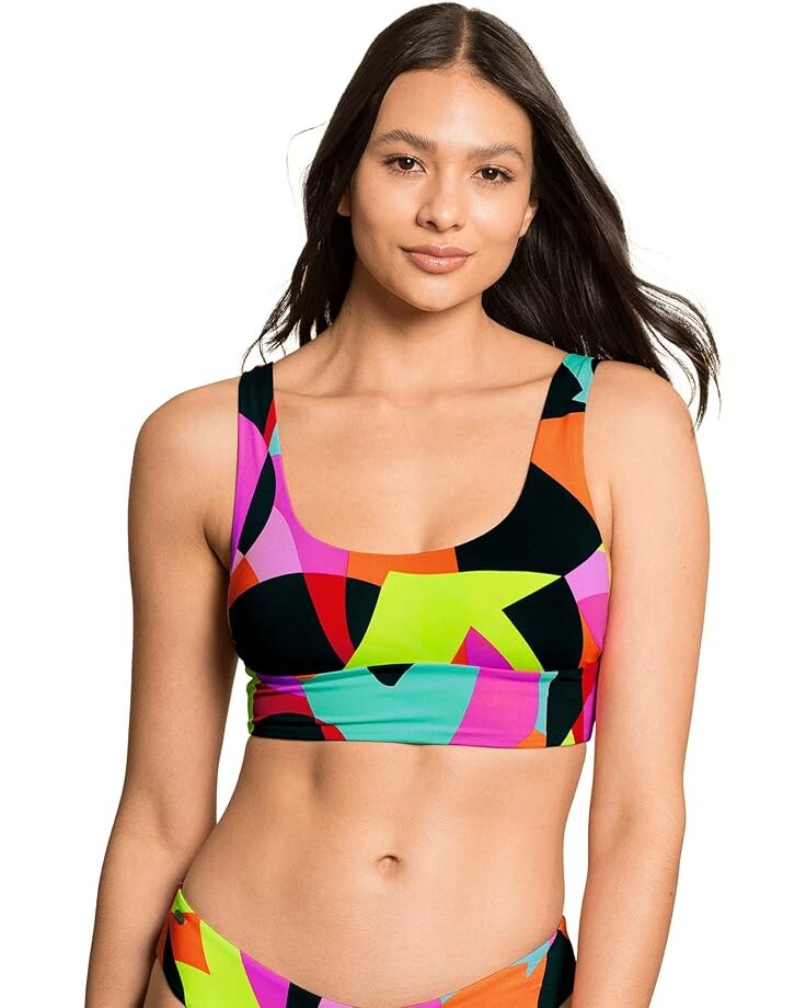 

Пляжный топ Maaji Rubik Cube Donna Sporty Bralette Top, цвет Multicolor