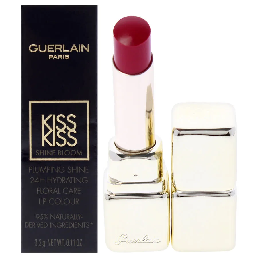 Помада для губ Guerlain Ladies Kiss Kiss Shine Bloom 0,11 унции 409 Fuchsia Flush Макияж 3346470441798, фуксия
