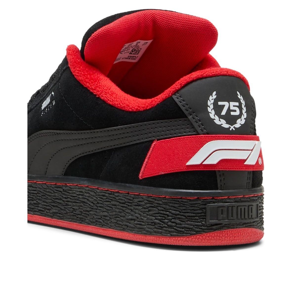 Кроссовки PUMA Formula 1 75 Years Suede XL 'Puma Black Pop Red' — фото 4