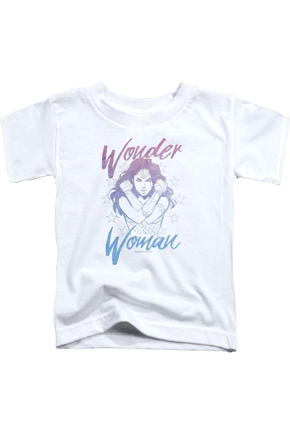 

Футболка с коротким рукавом для детей в ретро-стиле Wonder Woman Gildan, белый