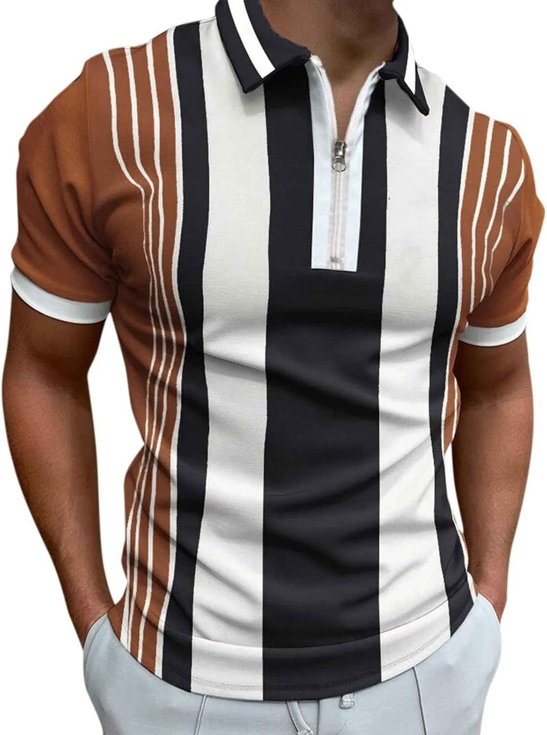 

Футболка мужская Casual с коротким рукавом, Performance, Patriotic, Funny, Golf, Big and Tall, White LCMTWX