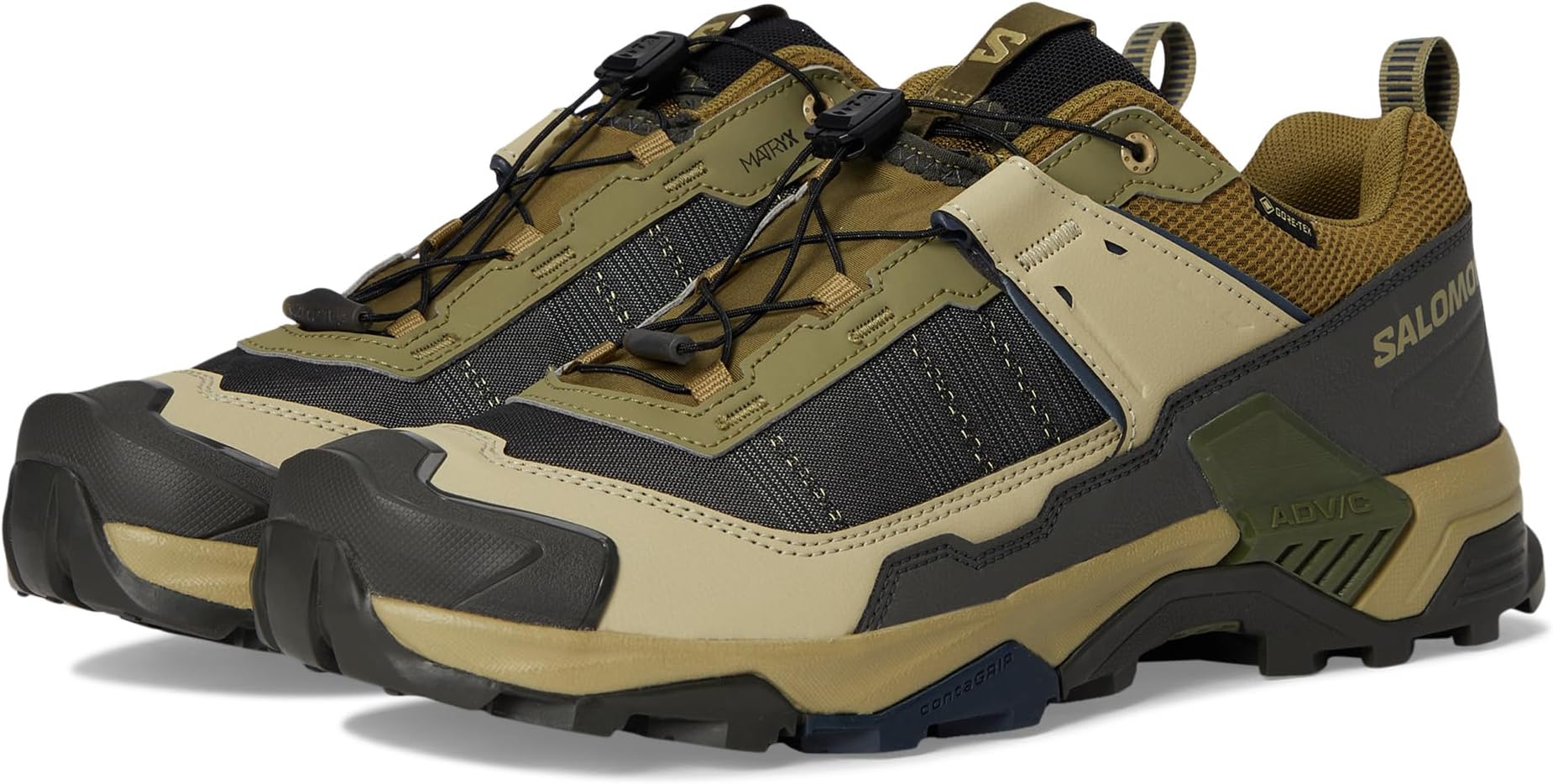 

Походные ботинки Salomon X Ultra 5 GTX, цвет Martini Olive/Gray Green/Blue Nights