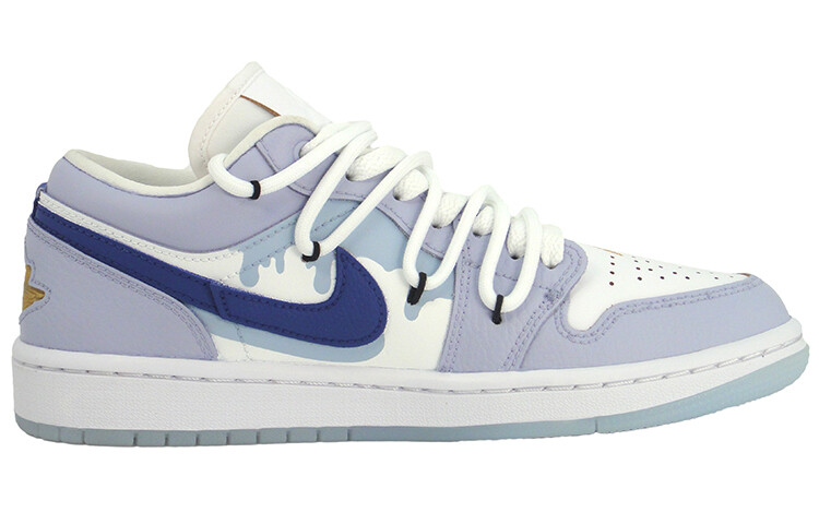 

Кроссовки Air Jordan 1 Vintage Basketball Shoes Women's Low-top White, светло-серый