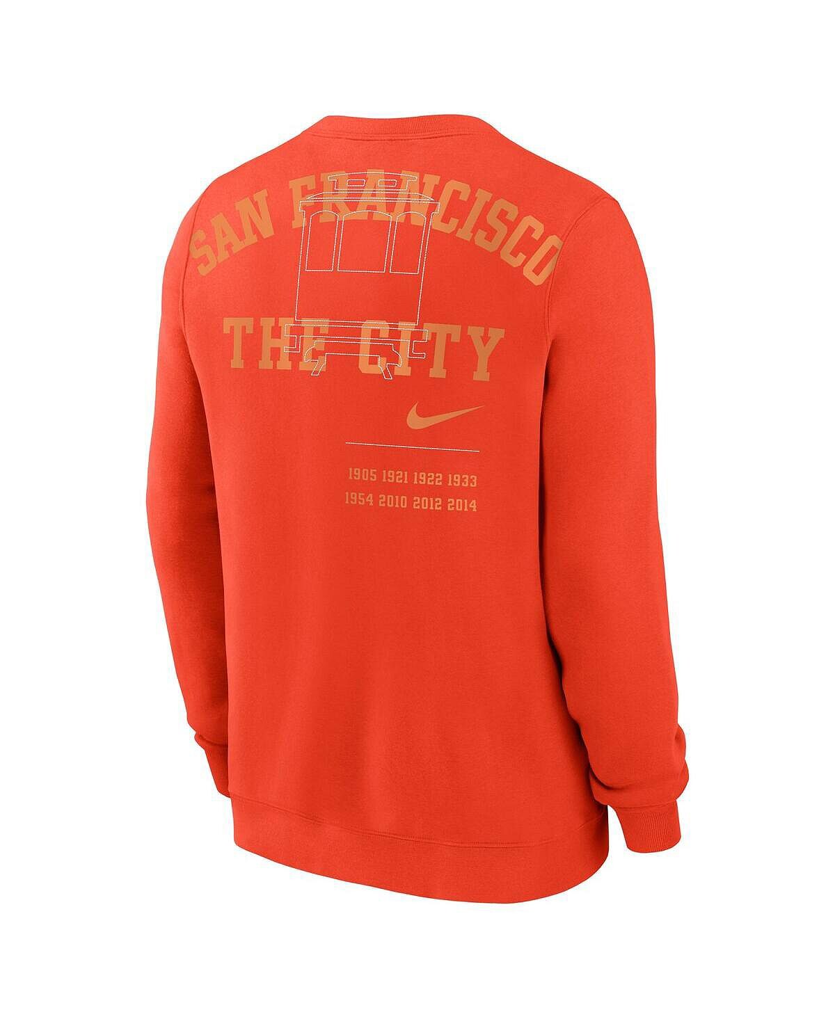 Мужской оранжевый флисовый пуловер San Francisco Giants Statement свитшот с мячом Nike — фото 4