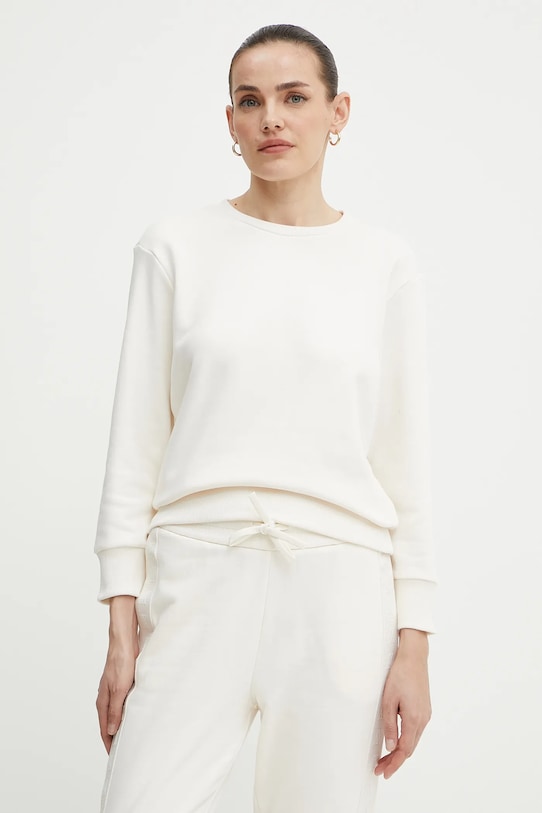 

Хлопковая блузка Armani Exchange, бежевый