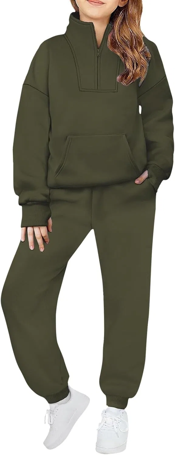 Детский спортивный костюм из флиса, Blackish Green