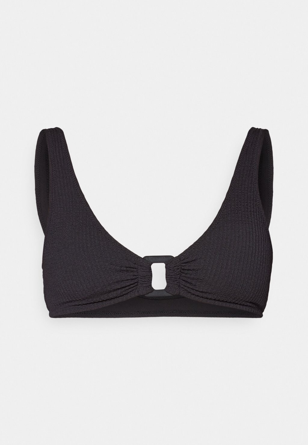 

Верх бикини Wide Strap Scoop Ruched Squiggle aerie, черный