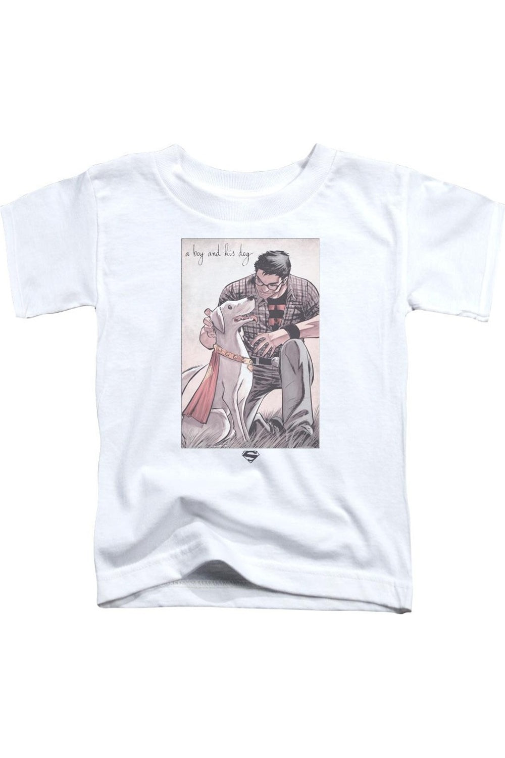 

Футболка с коротким рукавом для малышей "Супермен - лучший друг человека" Gildan, белый