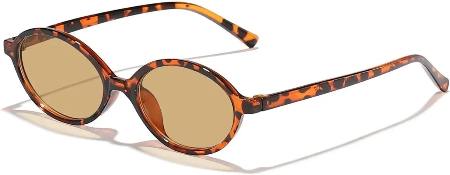 

Солнцезащитные очки с защитой от УФ-излучения UV400 | Маленькая овальная оправа | Для женщин и мужчин | Для занятий спортом на открытом воздухе и вождения DSVIGF, Leopard Tea