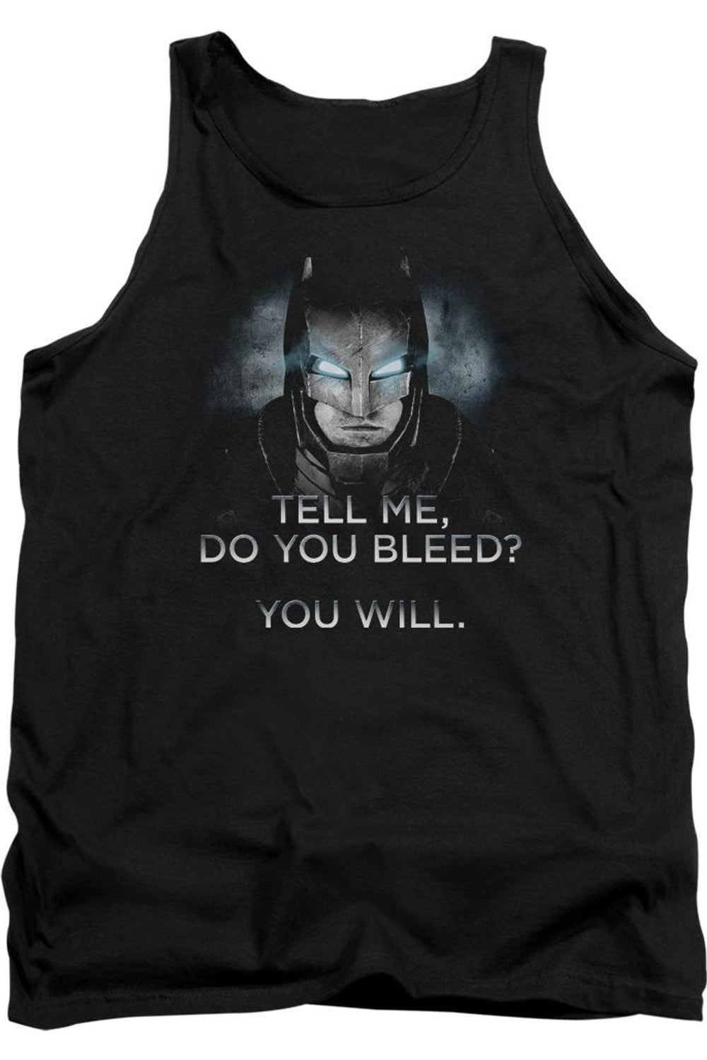

Бэтмен против Супермена Do You Bleed Взрослый Майка Gildan, черный
