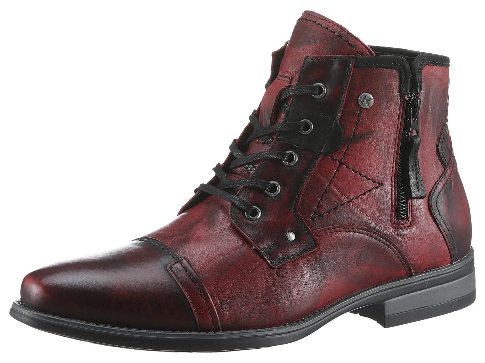 

KRISBUT зимние ботильоны, вечерние туфли, деловая обувь, ботильоны на блочном каблуке, красный