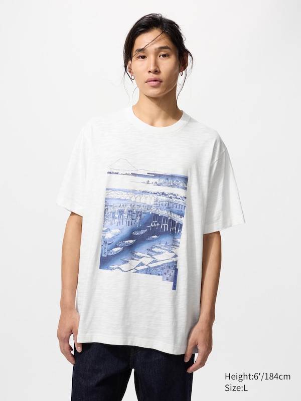Футболка UT с графикой Ukiyo-E Uniqlo, 01 off white — фото 3