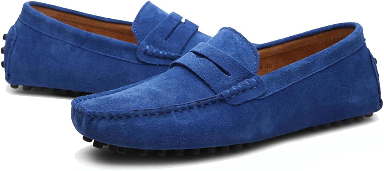 

Мужские лоферы PPXID, туфли-слипоны, повседневная обувь, легкие мягкие пенни-лоферы, замшевые мокасины и прогулок, синий