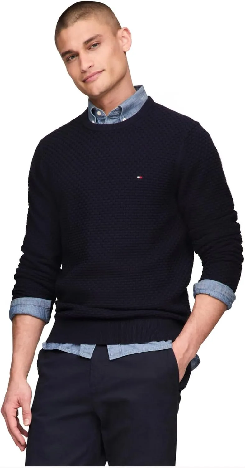 

Tommy Hilfiger мужской свитер с текстурой вафли, легкий пуловер, Big & Tall