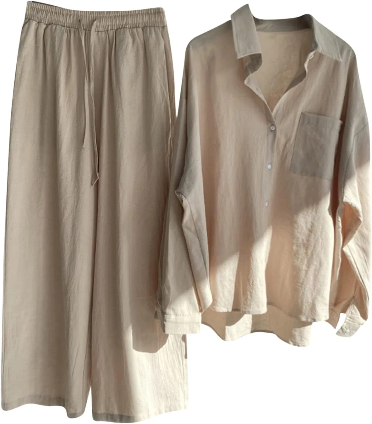 Женский комплект из свитшота и джоггеров, оверсайз, Beige
