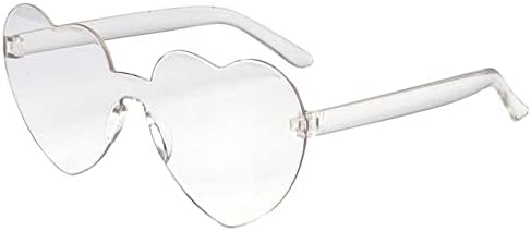 

2026 14 цветов Модные винтажные солнцезащитные очки в форме сердца, конфетные цвета, защита от УФ-излучения UV400, летние, современные, простые, для улицы MTZJH, Heart-transeparent