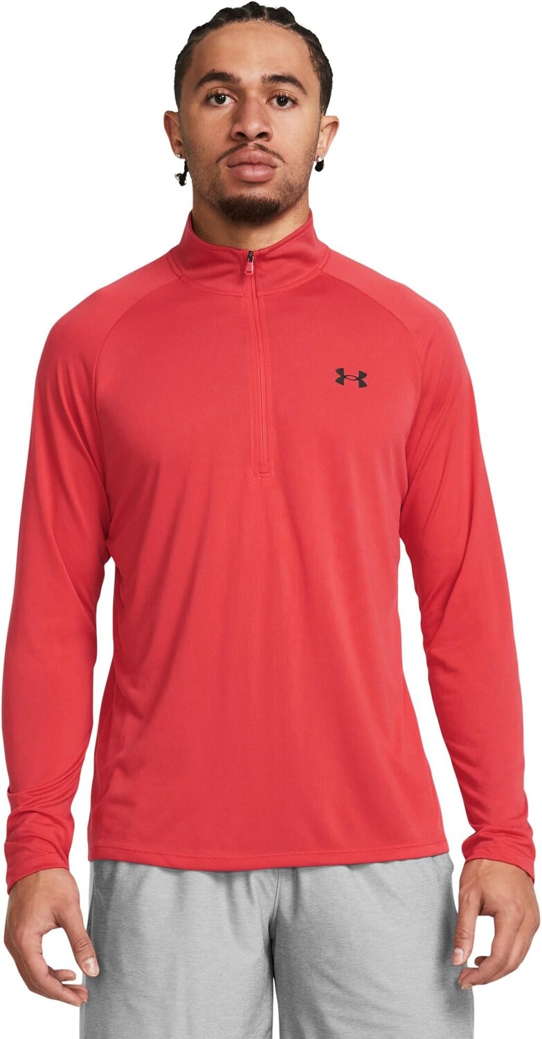 

Рубашка Under Armour UA Tech 1/2 Zip, цвет Red Solstice/Black