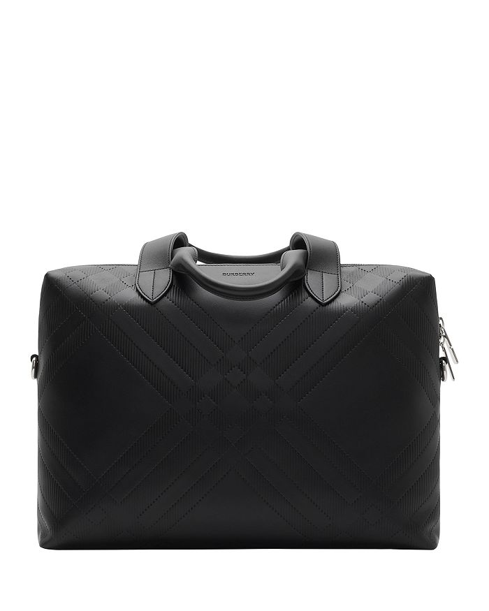 

Портфель с тиснением в клетку Burberry, черный