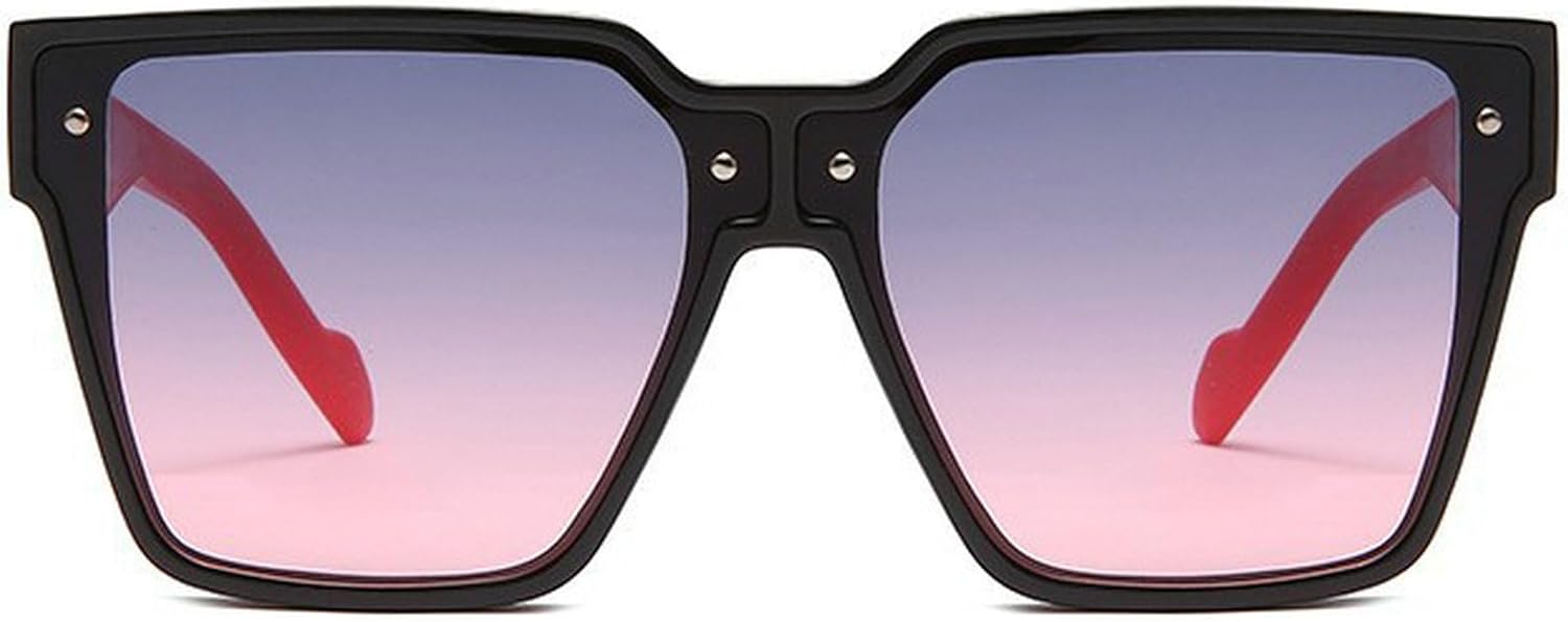 

Винтажные большие квадратные солнцезащитные очки для женщин, модные солнцезащитные очки с градиентным переходом цвета, очки для активного отдыха, ретро-очки в стиле 90-х mincl, Red Black