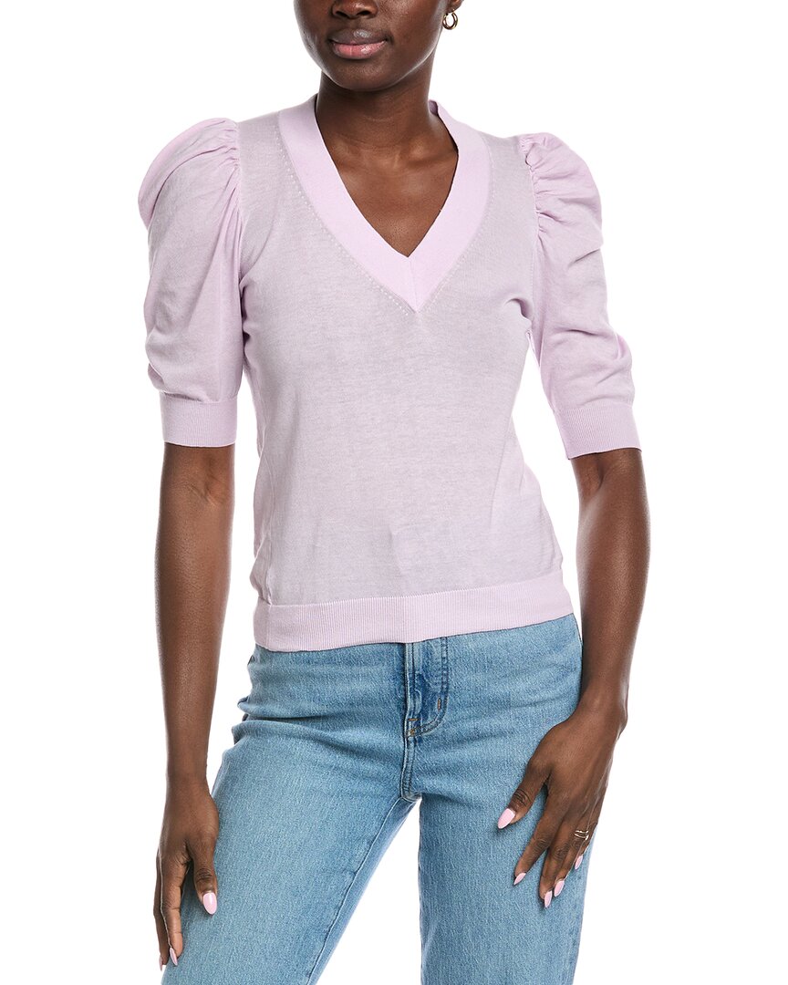 

Осенний кашемировый свитер с пышными рукавами Autumn Cashmere, фиолетовый