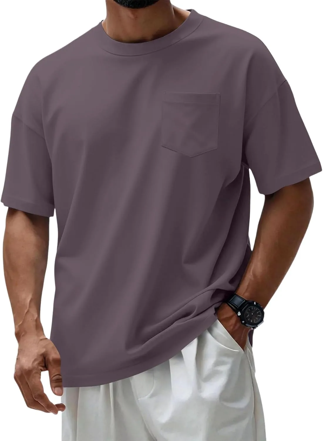 

Мужская футболка Oversized с карманом lopmou