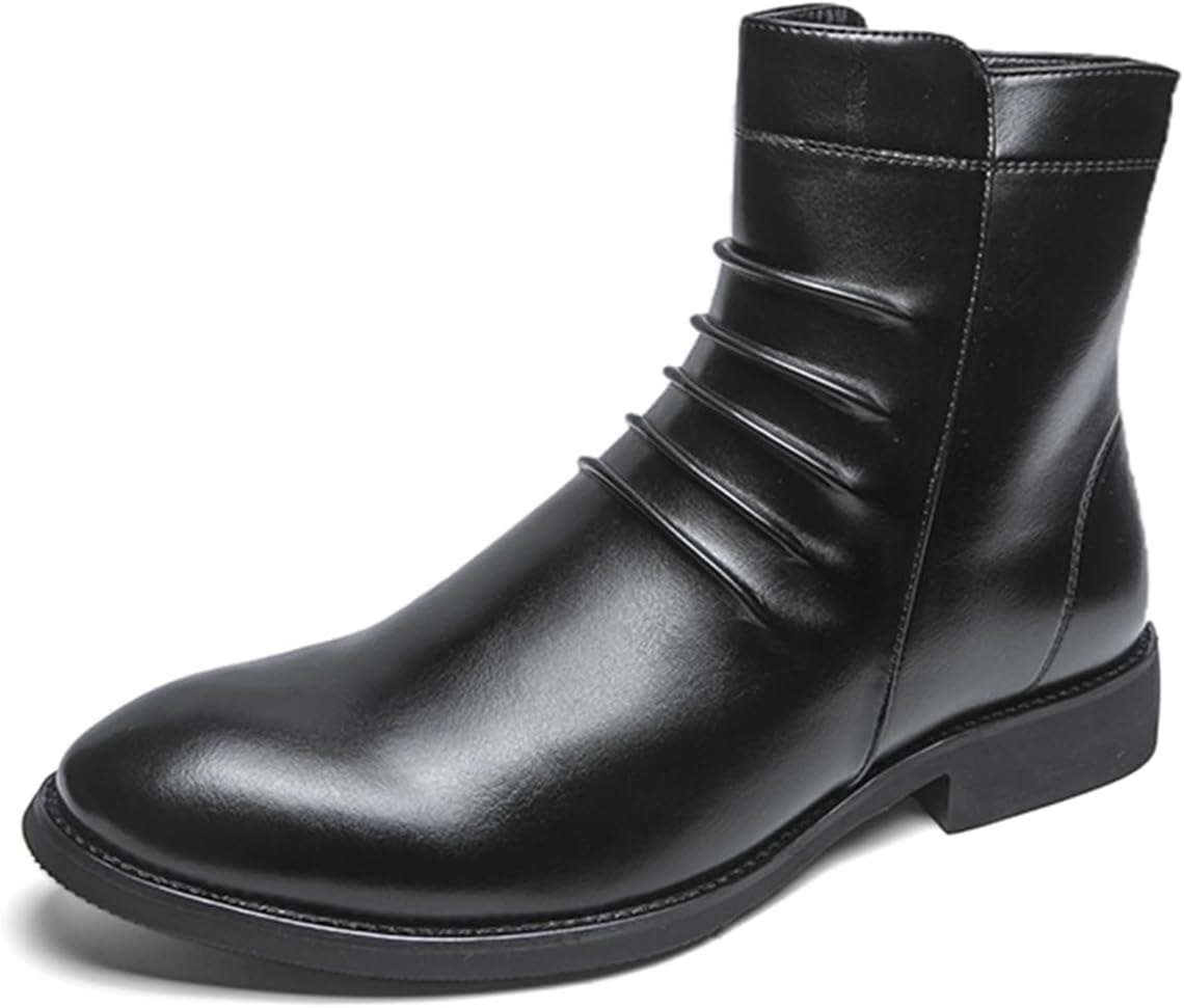 

Мужские черно-коричневые кожаные ботинки челси Psieicwm, черный