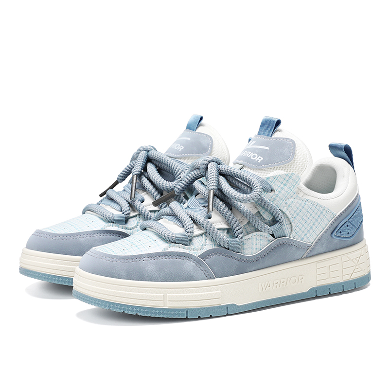 

WARRIOR Мультиколорные лоу-топ скейтерские кеды для дофаминового дресс-кода унисекс светло-голубые, цвет Light Blue