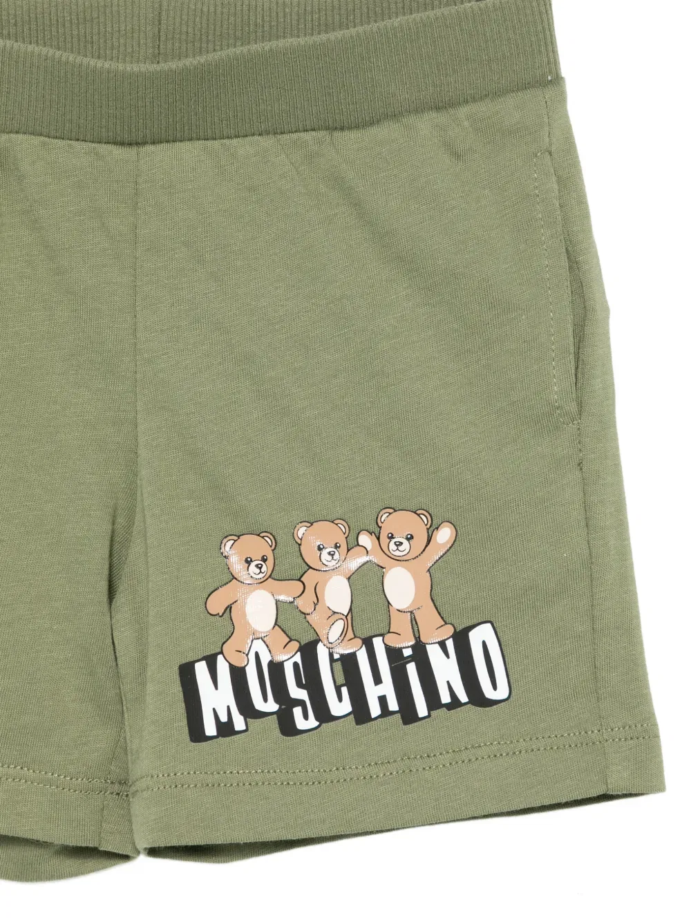 Шорты Teddy-detail Moschino Kids, зеленый — фото 3