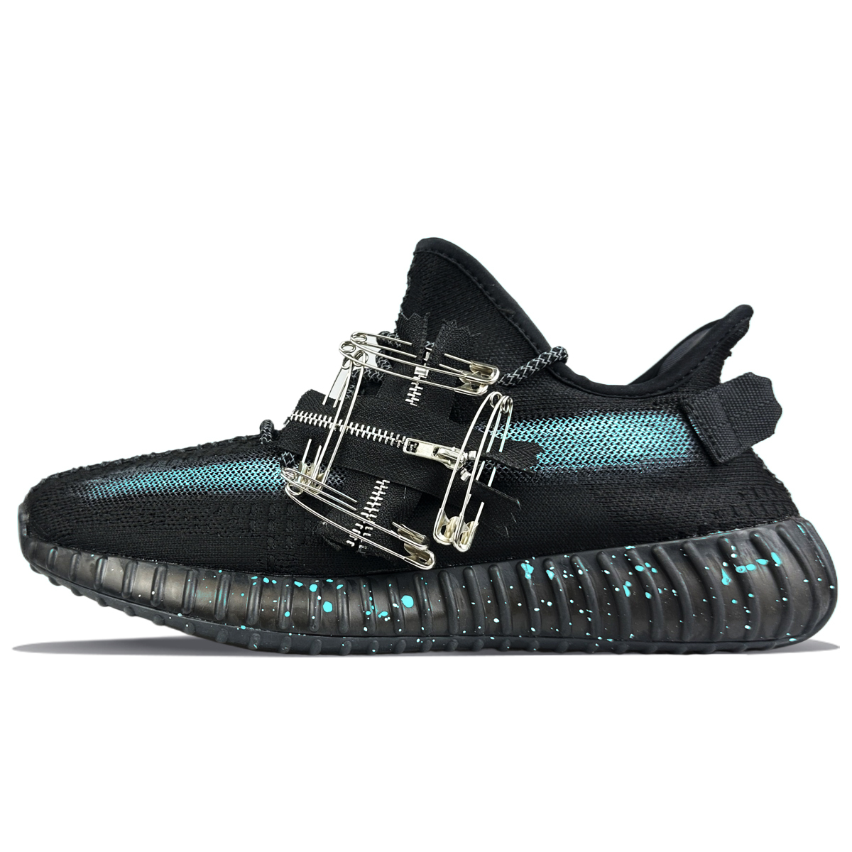 

Adidas Originals Yeezy Boost 350 V2 Low Top повседневные кроссовки унисекс черно-зеленые, цвет Black Green