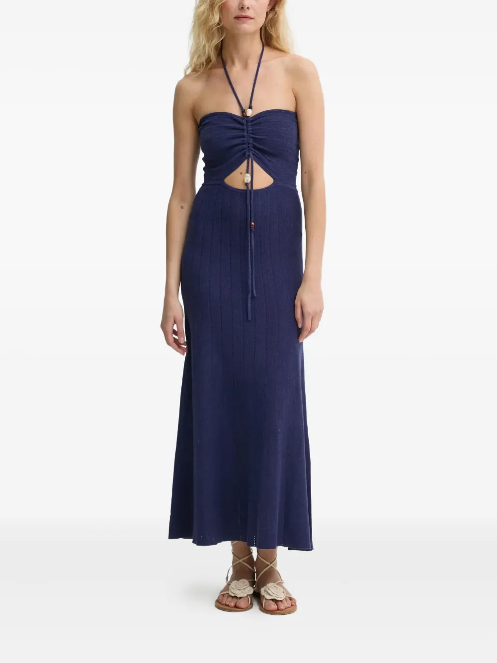 

Платье Dinah с вырезами и драпировкой Sessùn, синий