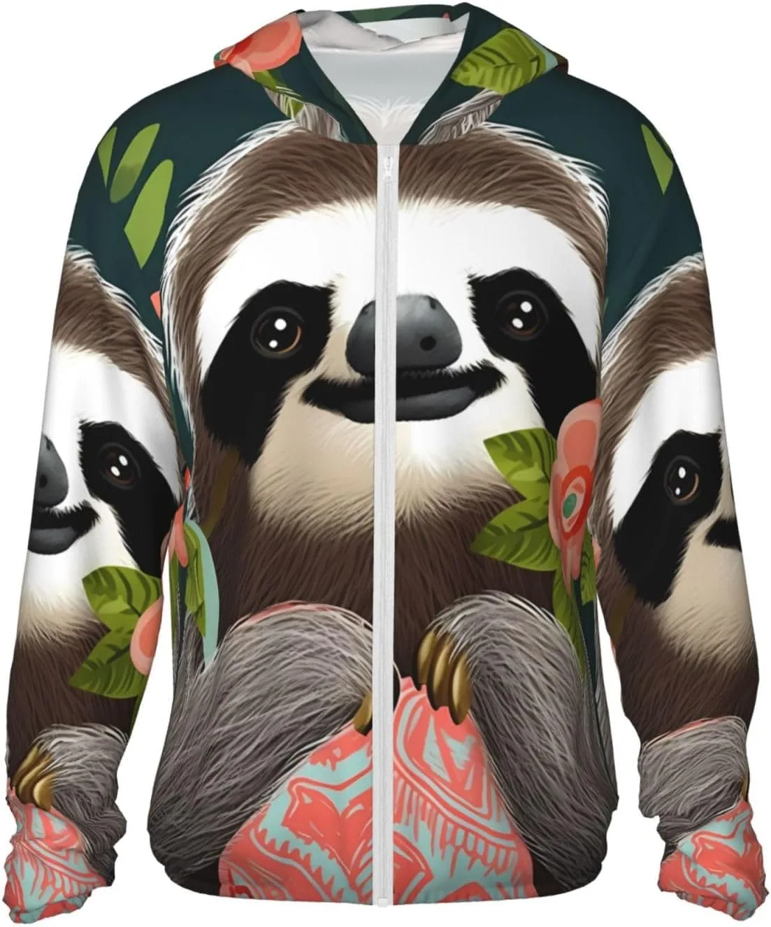 

Мужская UPF 50+ худи с ленивцем для защиты от солнца, лонгслив FHEDVBN