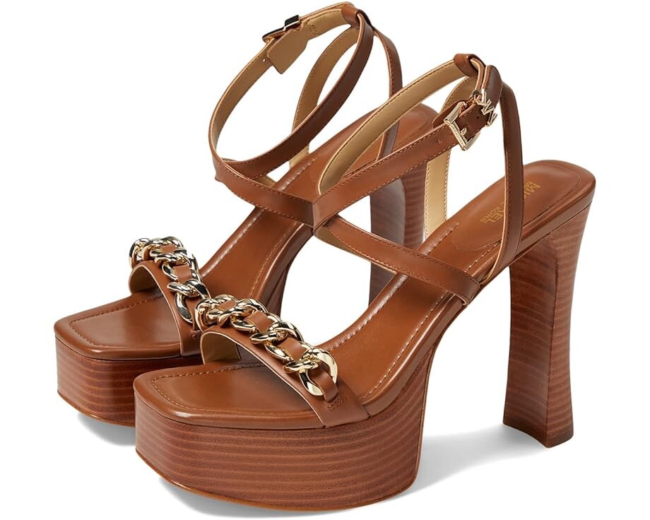 

Туфли Michael Kors Paola Chain Platform, цвет Luggage