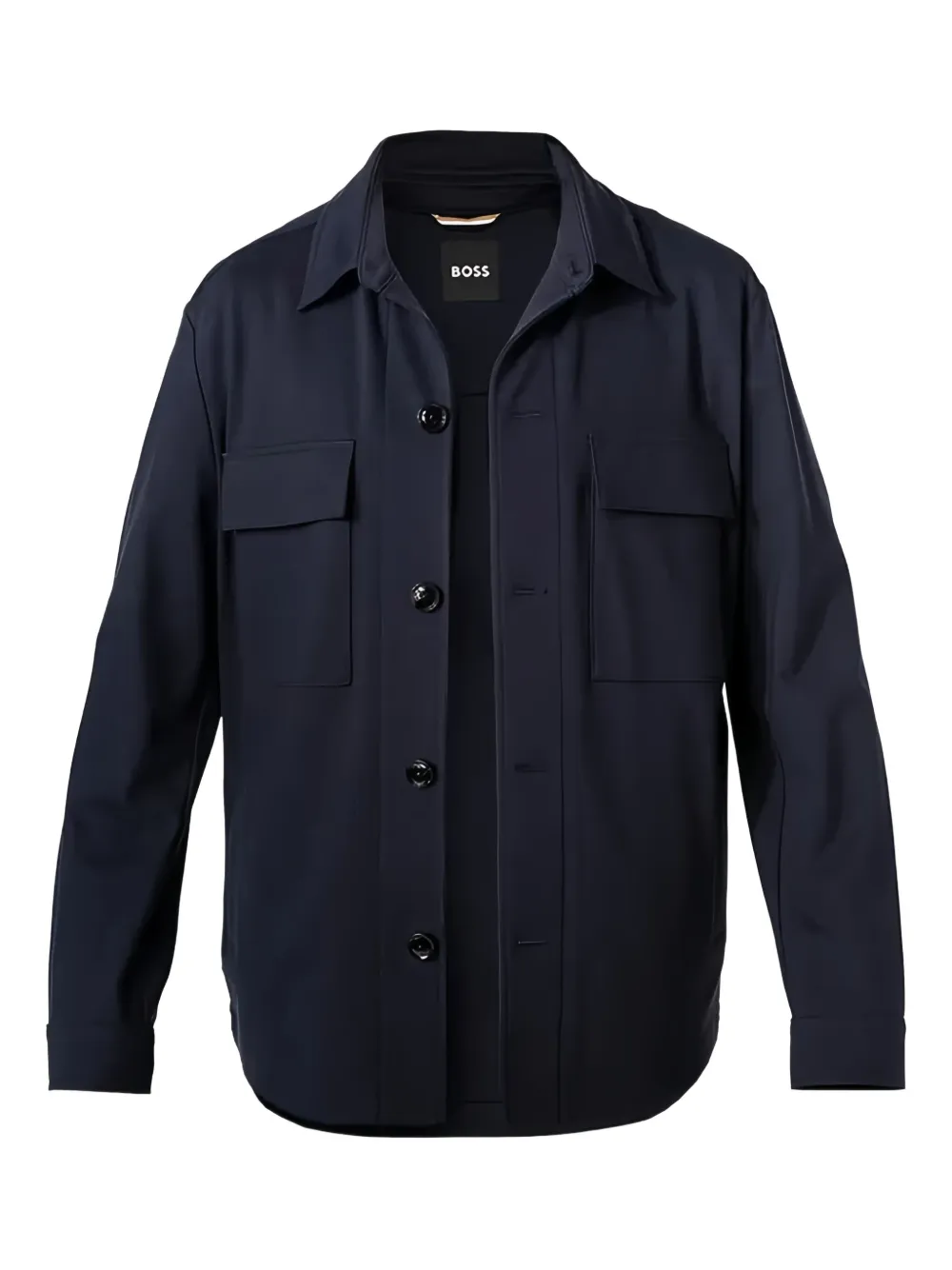 

Рубашка с карманами и пуговицами BOSS, синий