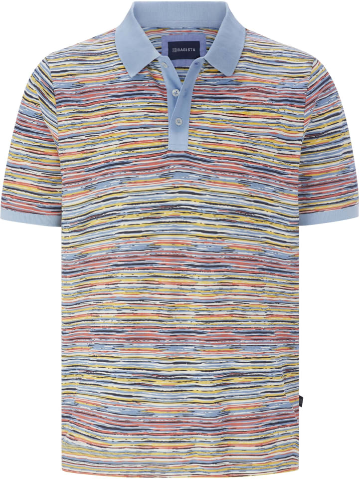 

Поло BABISTA Poloshirt MONZIO, цвет weiß gemustert