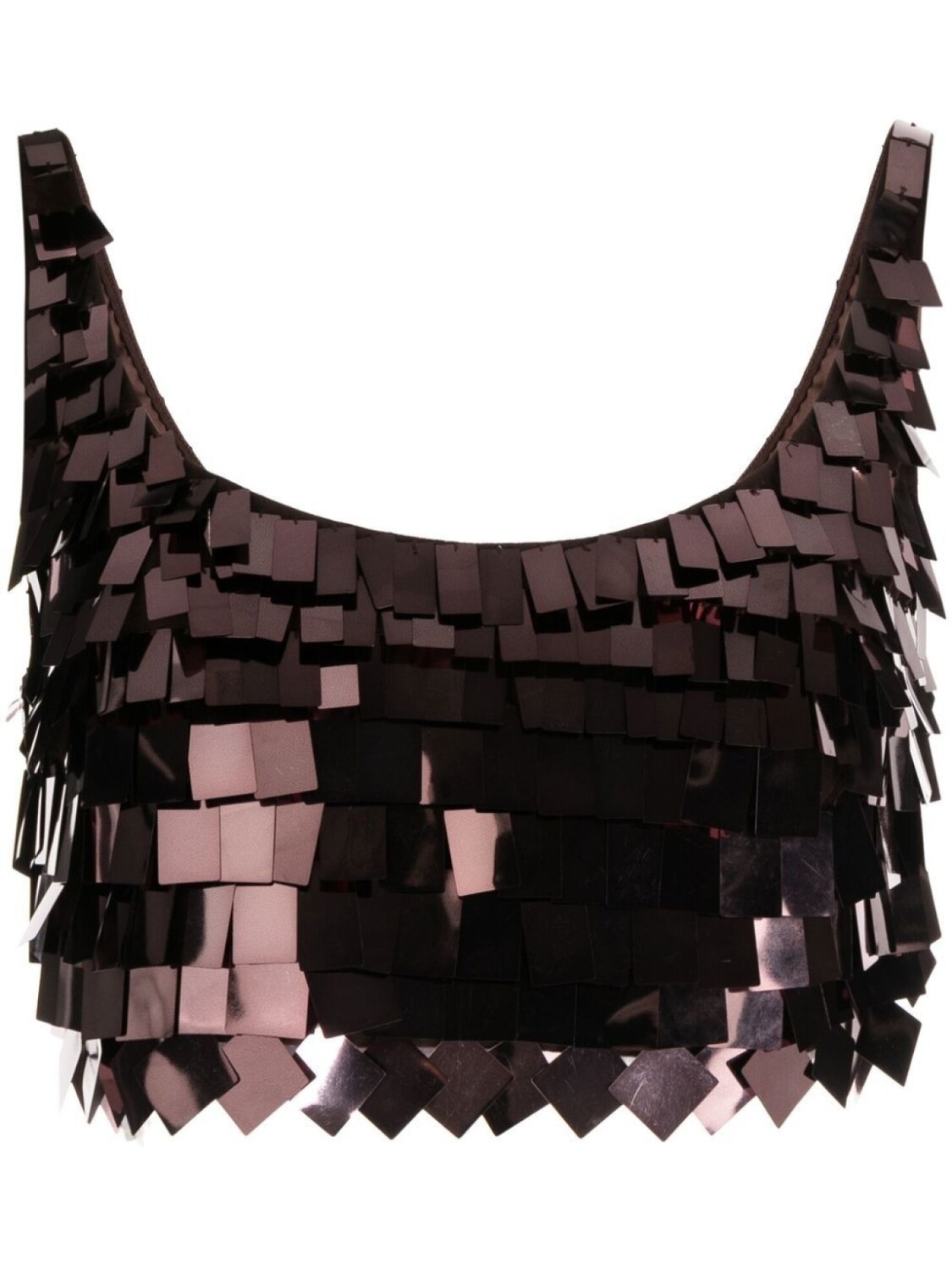 

Укороченный топ с пайетками Simkhai, фиолетовый