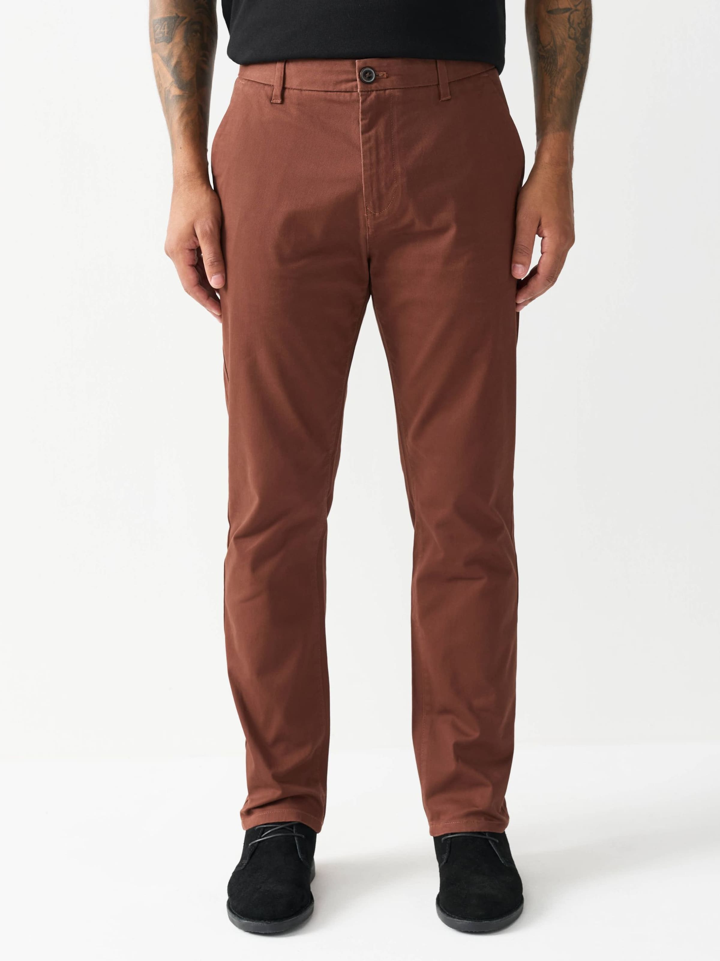 Next Брюки чинос в коричневом цвете, Slim fit — фото 3