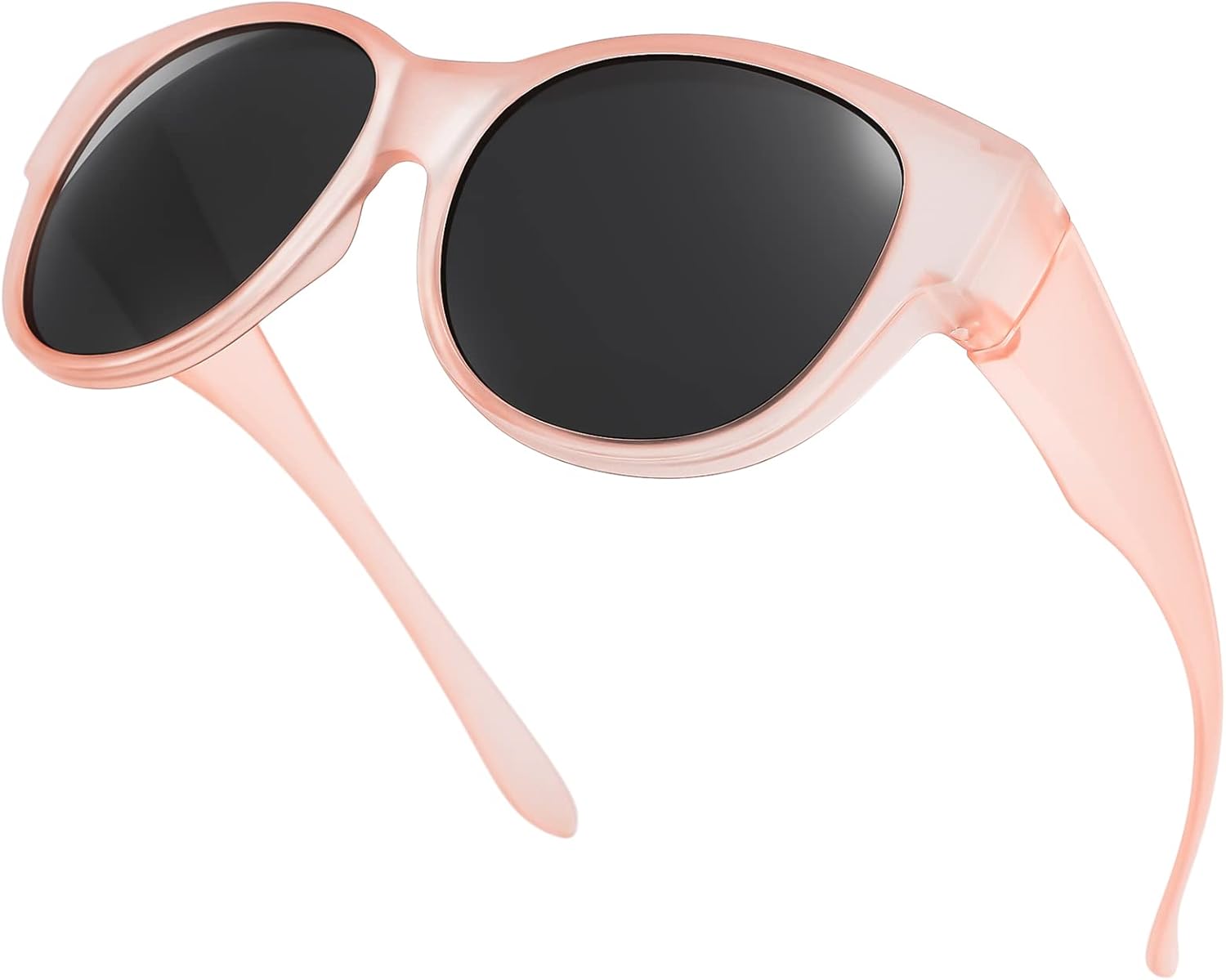 

Поляризованные солнцезащитные очки Br'Guras увеличенного размера, надеваемые поверх обычных очков, для женщин и мужчин. Носятся поверх обычных очков, Sg01-matte Pink-black/Non-mirrored