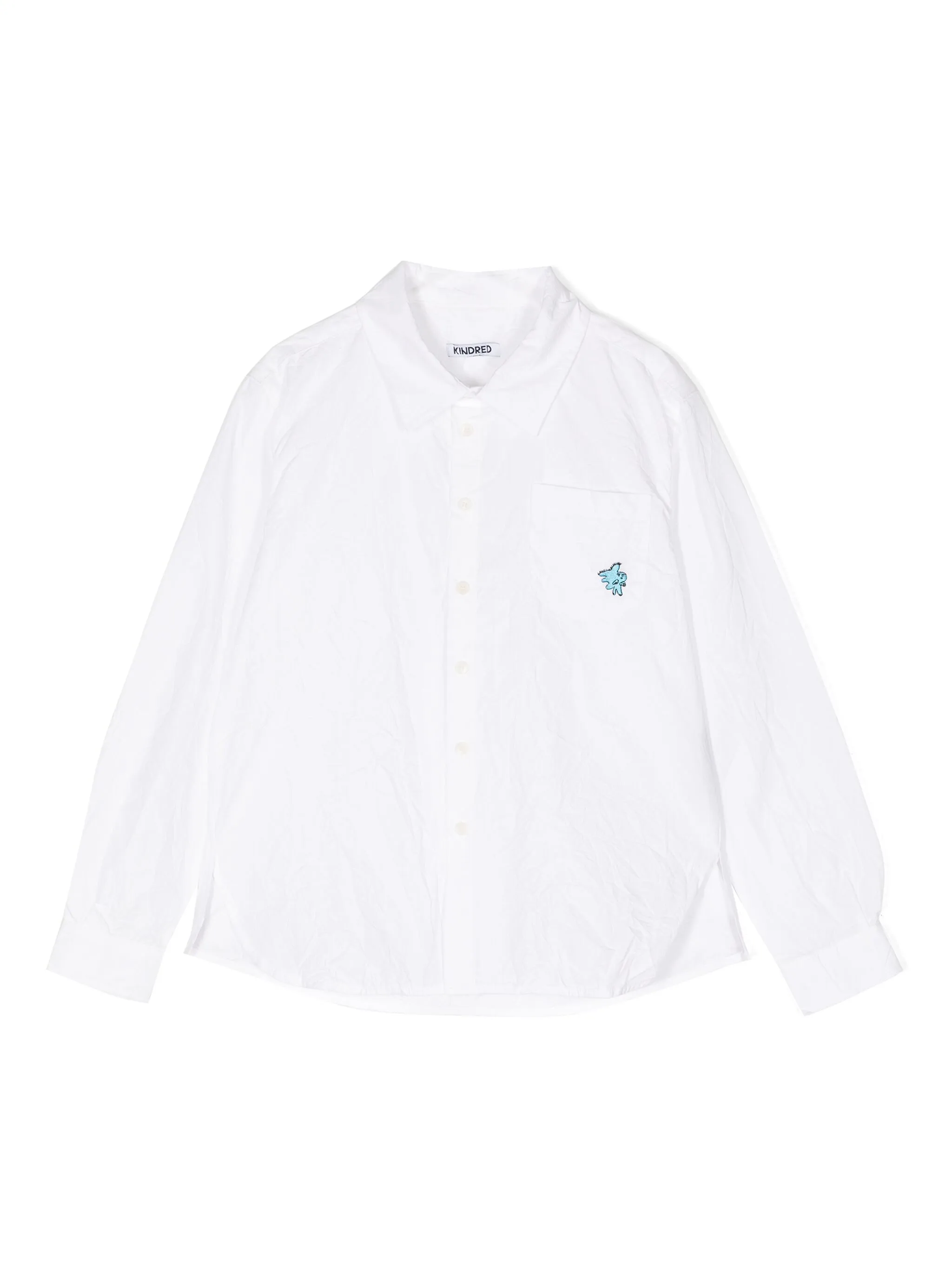 

Рубашка из органического хлопка с вышитым логотипом Kindred, белый