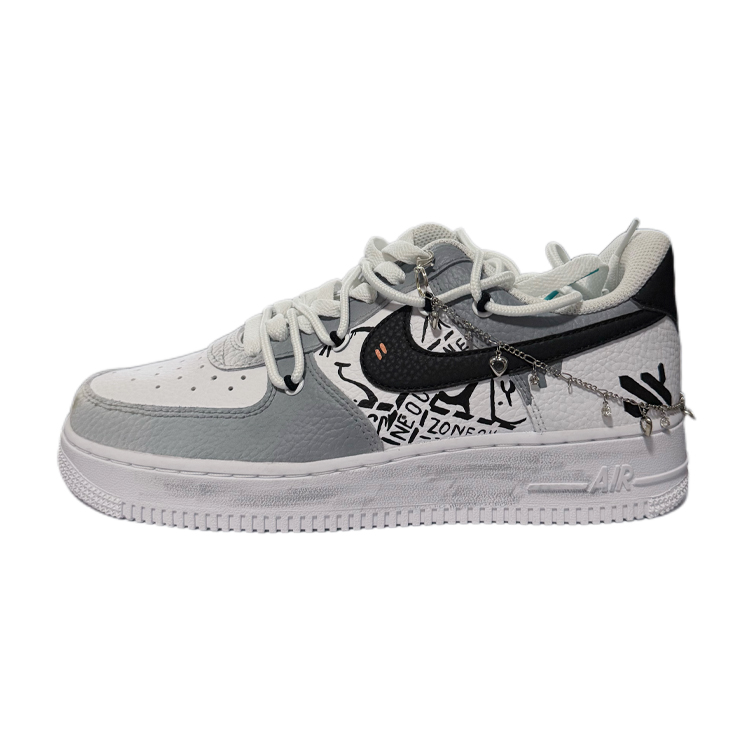 

Air Force 1 Iron Box Low top скейтборд обувь Unisex Nike, серый/белый