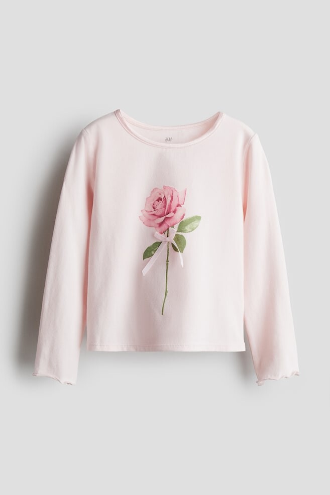 

Хлопковая рубашка с мотивом H&M, розовый