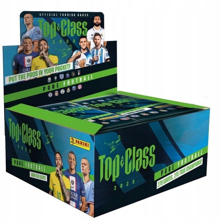 

Panini TOP CLASS 2023 КОРОБКА 24 ПАКЕТА 192 ФУТБОЛЬНЫЕ КАРТОЧКИ