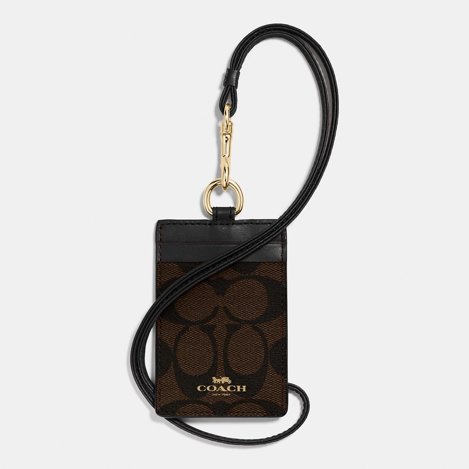 

Ремешок с идентификатором Coach Outlet из канвы Signature, цвет Gold/Brown Black