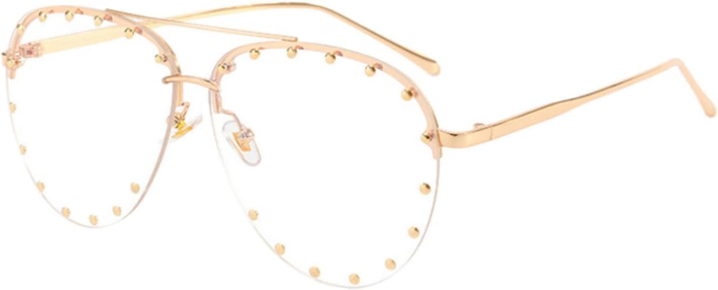 

Солнцезащитные очки с защитой от УФ-излучения UV400 | Крупные прозрачные металлические заклепки | Для женщин и мужчин, для занятий спортом на открытом воздухе и вождения DSVIGF, Clear