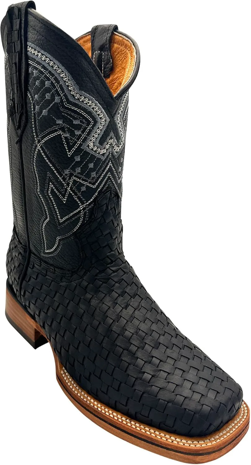 

Мужские ковбойские сапоги Western Rodeo Petatillo с квадратным носком от The Western Shops, черный