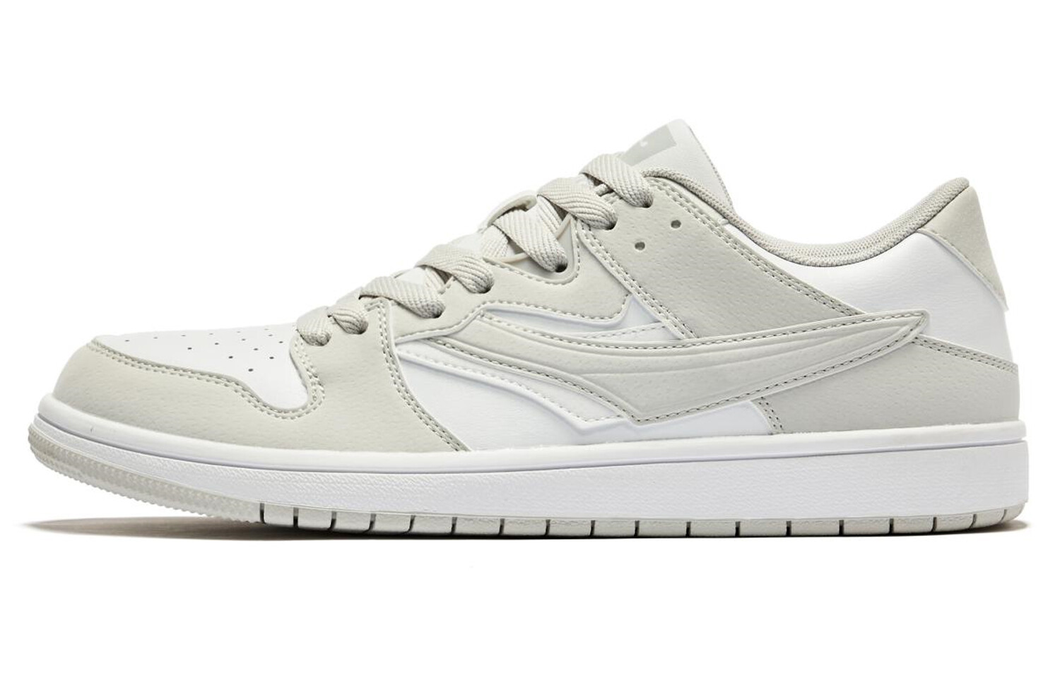 

Кроссовки QIAODAN Skateboarding Shoes Men Low-top White/Gray, белый/серый